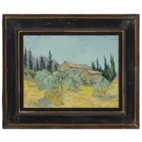 ElmonX Cabanes de bois parmi les oliviers et cyprès
