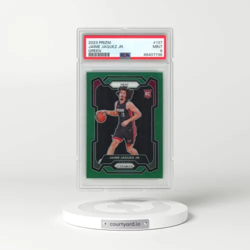 2023 Panini Prizm #137 Jaime Jaquez Jr. - Green Prizm (PSA 9 MINT)