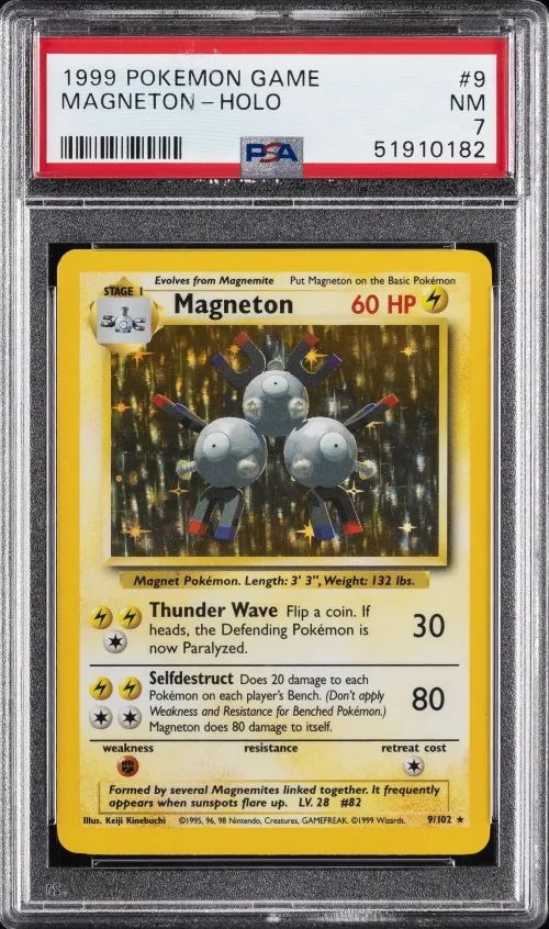 1999 #9 Magneton-Holo PSA 7 Game