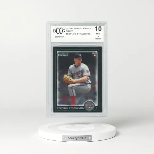 2010 Bowman Chrome Draft #BDP1A Stephen Strasburg (BCCG 10 MINT OR BETTER)