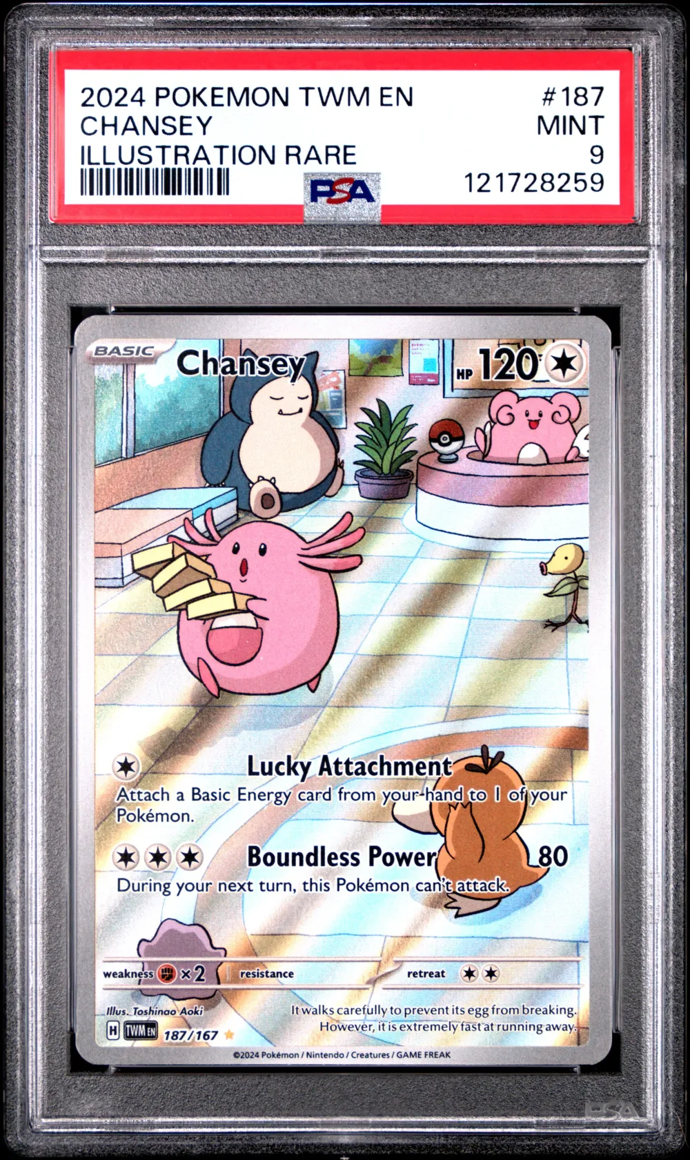 2024 #187 Chansey PSA 9 Twm EN-T