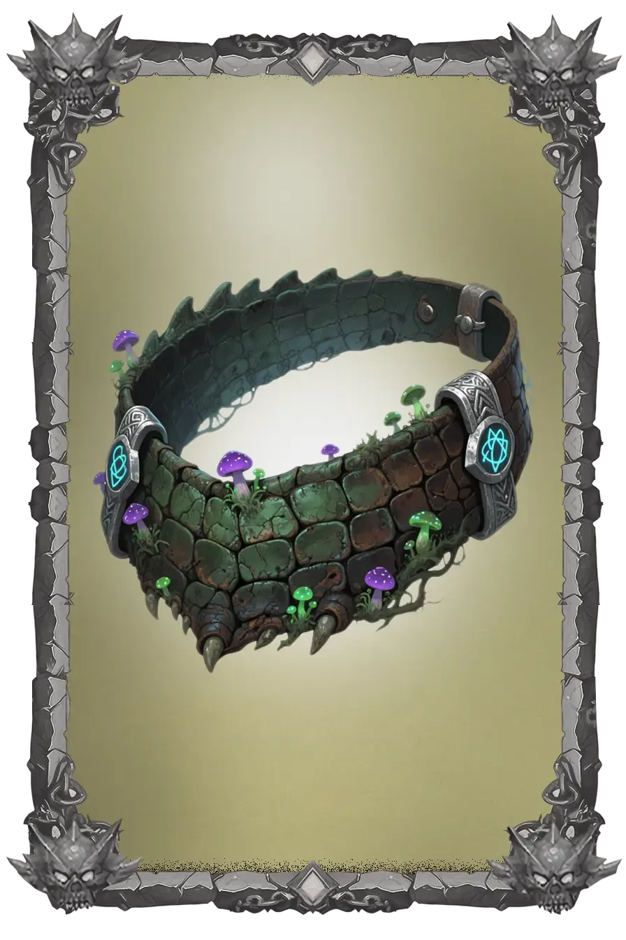 Corrupted Swamp Giant Crocodile Leather Belt #40301