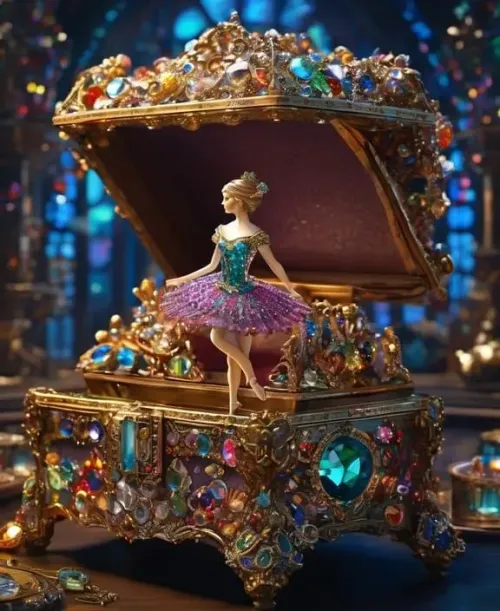 Bejeweled Ballerina Music Box #49