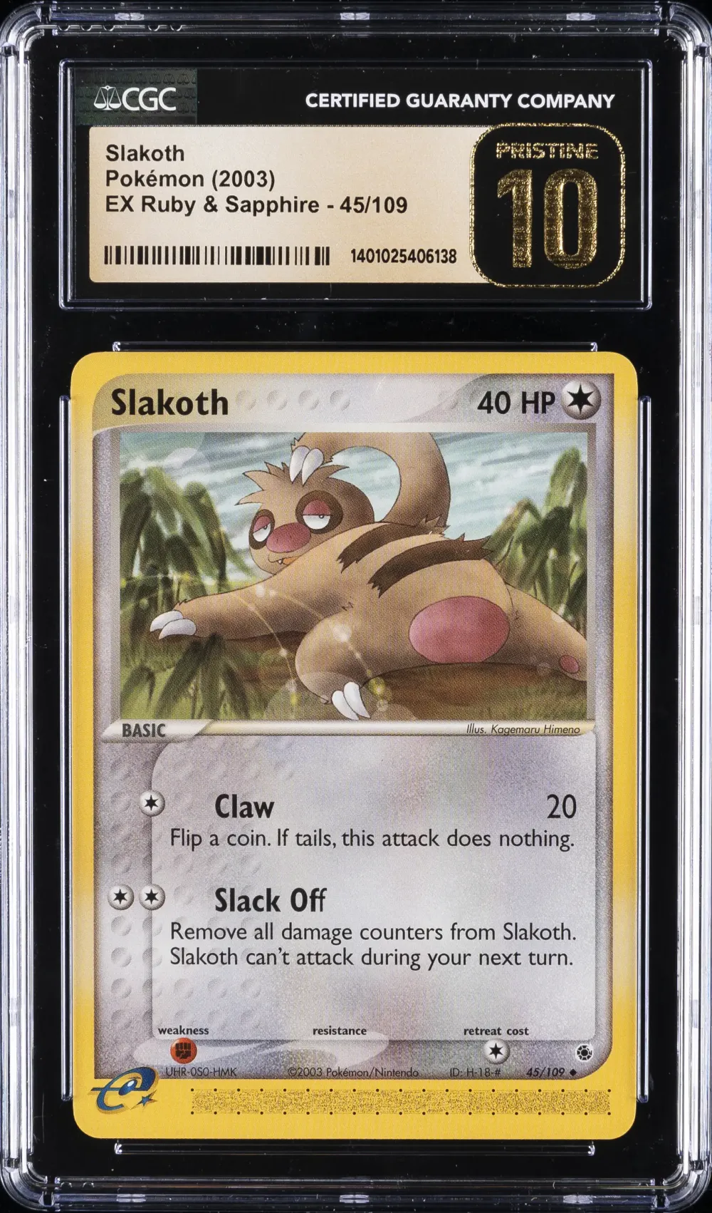 2003 #45 Slakoth CGC 10 Perfect