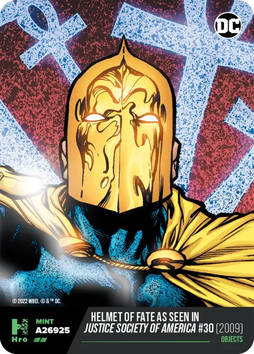 A26925 2022 Objects Helmet of Fate as seen in Justice Society of America #30 (2009)