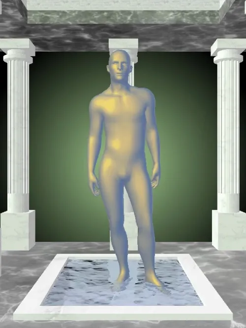 The Threatening Sunlit Cobalt Man #3447