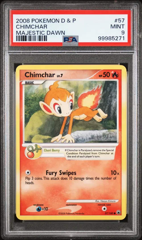 2008 #57 Chimchar PSA 9 Diamond 