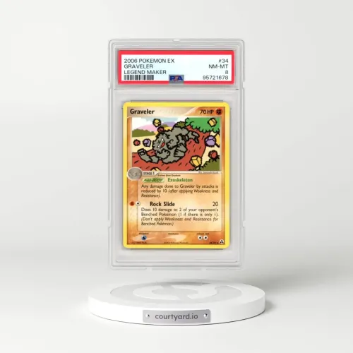 2006 Pokémon EX Legend Maker #34 Graveler (PSA 8 NM-MT)