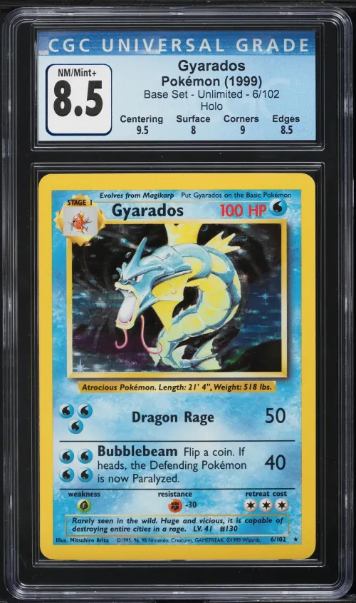 1999 #6 Gyarados-Holo CGC 8.5 Ga