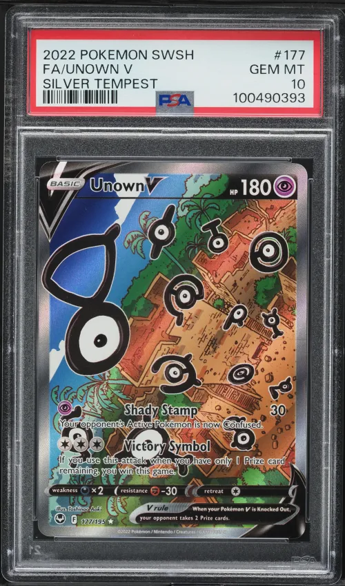2022 #177 Full Art/Unown V PSA 1