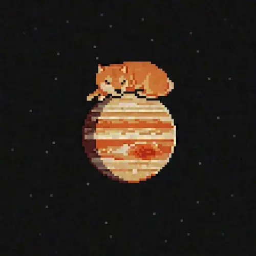 Dreaming Doge ＃12: 木星の眠そうな犬 （Sleepy Dog on Jupiter）