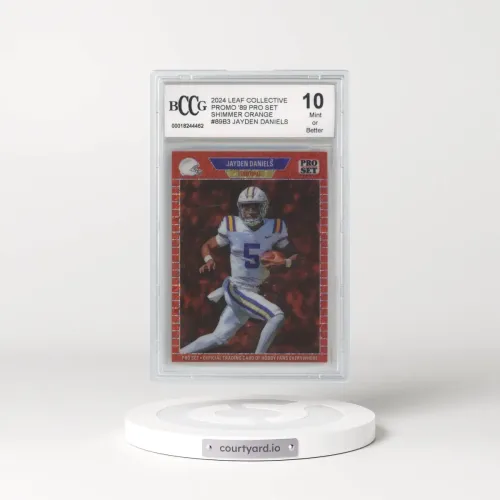 2024 Leaf Collective Promo 89 Pro Set #89B3 Jayden Daniels - Shimmer Orange (BCCG 10 MINT OR BETTER)
