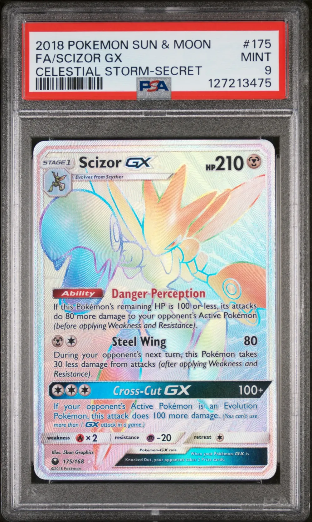 2018 #175 Full Art/Scizor GX PSA