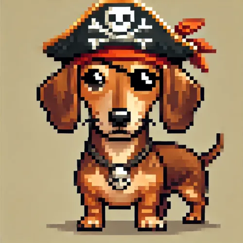 Lovely Pirate Dachshund #3