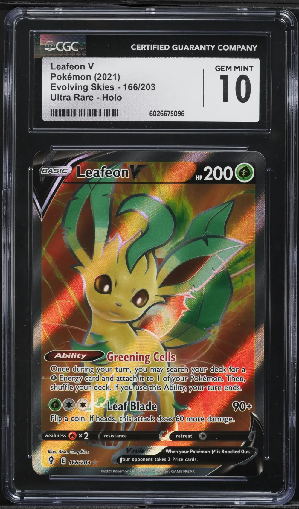 2021 #166 Full Art/Leafeon V CGC