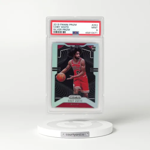 2019 Panini Prizm #253 Coby White - Silver Prizm (PSA 9 MINT)