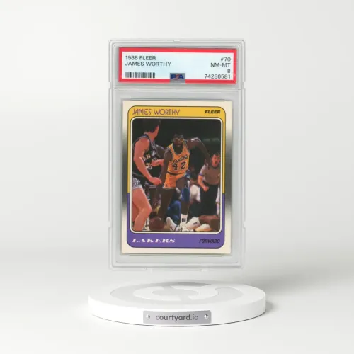 1988 Fleer #70 James Worthy (PSA 8 NM-MT)