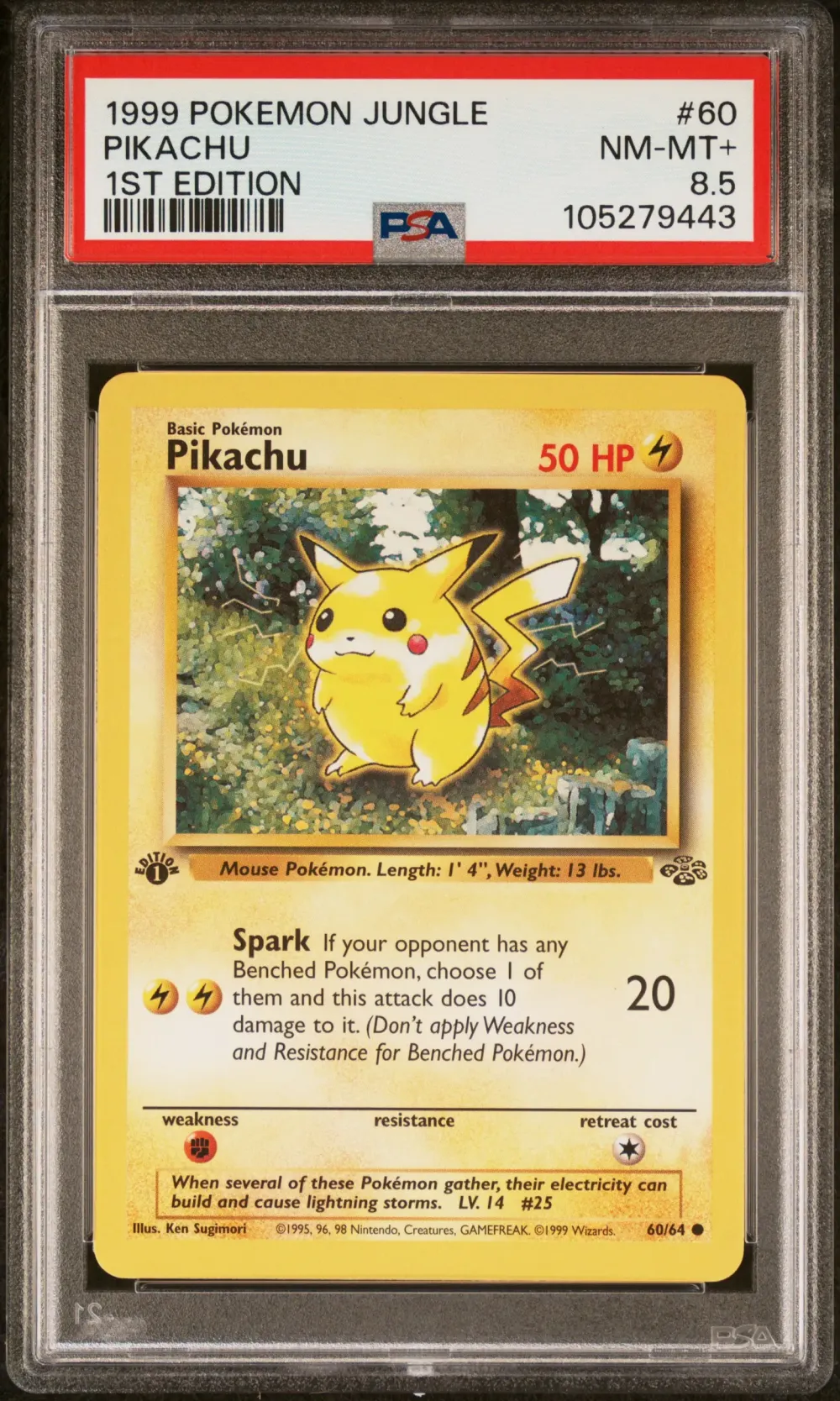 1999 #60 PIKACHU PSA 8.5 JUNGLE