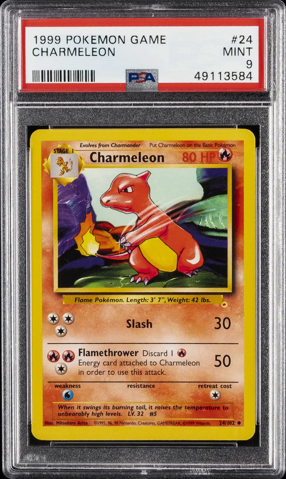 1999 #24 Charmeleon PSA 9 Game P
