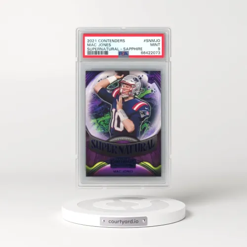 2021 Panini Contenders Supernatural #SNMJO Mac Jones - Sapphire (PSA 9 MINT)