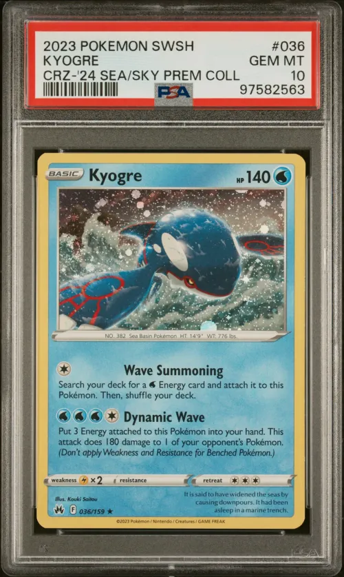 2023 #036 Kyogre-Holo PSA 10 Swo