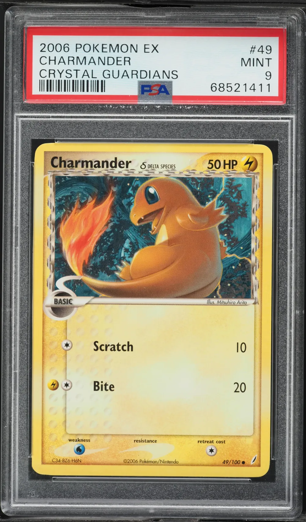 2006 #49 Charmander PSA 9 EX Cry