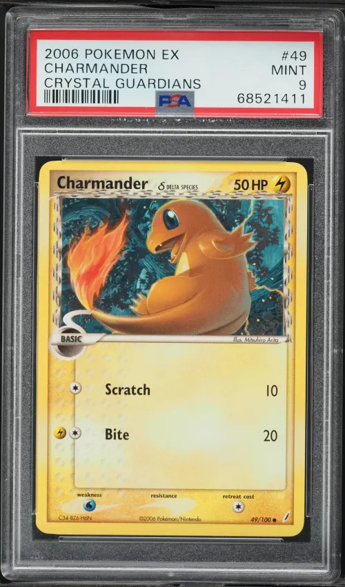 2006 #49 Charmander PSA 9 EX Cry