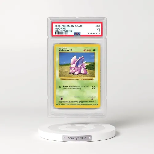 1999 Pokémon Game #55 Nidoran - Shadowless (PSA 3 VG)