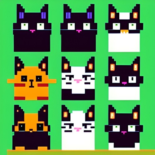 cats pixels