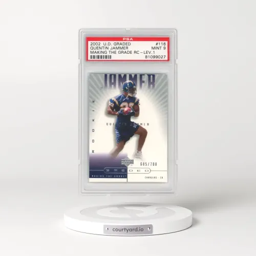 2002 Upper Deck Graded #116 Quentin Jammer - Making the Grade RC-Lev.1 (PSA 9 MINT)