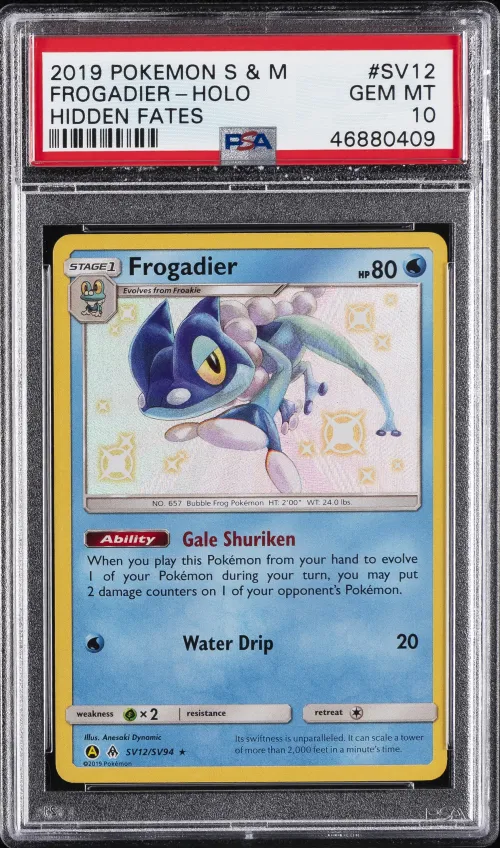 2019 #SV12 Frogadier-Holo PSA 10