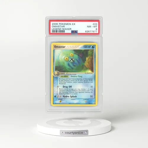 2006 EX Legend Maker #23 Omastar (PSA 8 NM-MT)