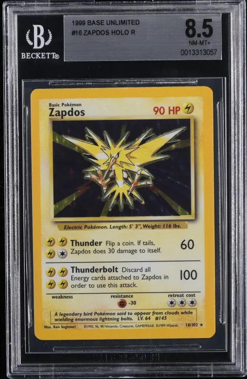 1999 #16 Zapdos-Holo BGS 8.5 Gam