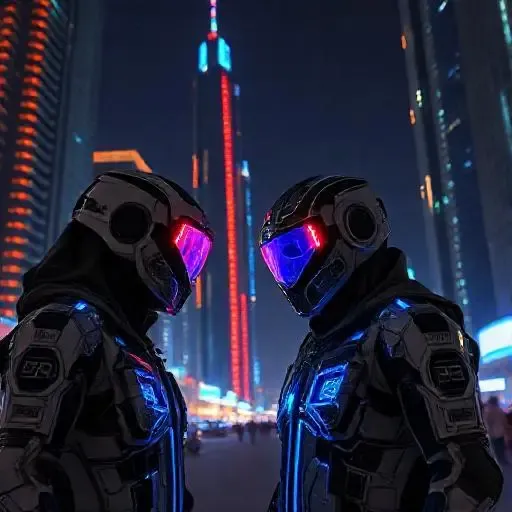 Cyber Police Robots in City Dubai #3