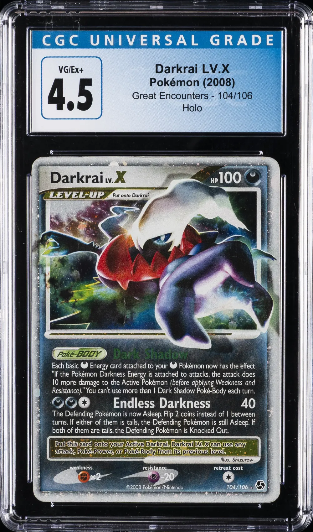 2008 #104 Darkrai LV.X-Holo CGC 