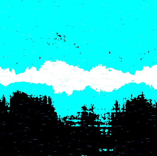 BIRDS FLYING OVER THE FOREST #50180