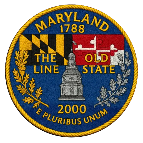 7/56 Maryland State Quarter Patch #7