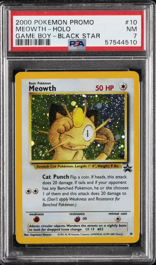 2000 #10 Meowth-Holo PSA 7 Promo