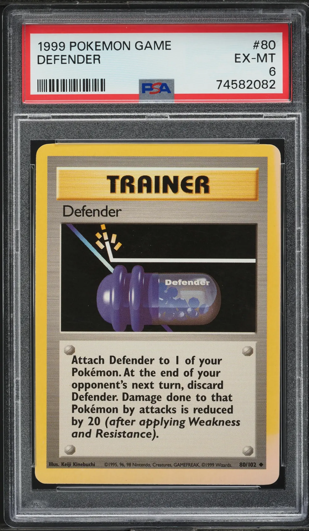 1999 #80 BASE SET DEFENDER PSA 6
