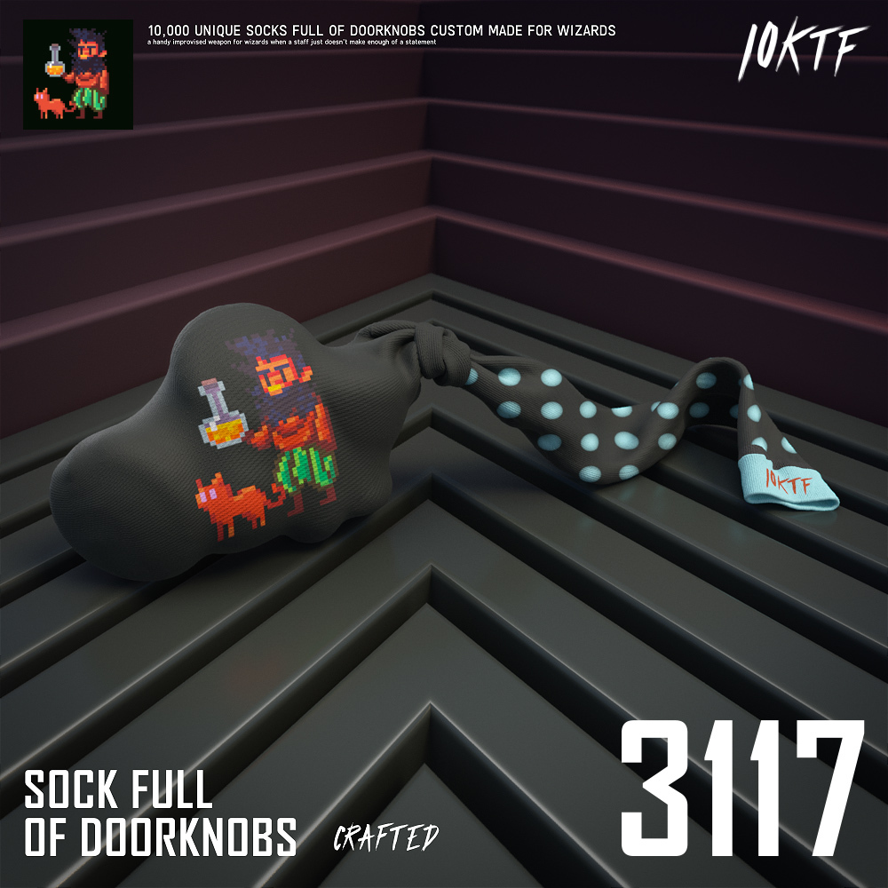 Wizard Sock Full of Doorknobs #3117