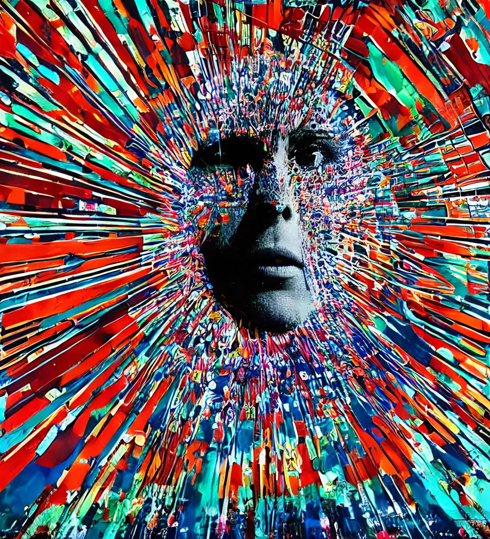 Psychedelic Portrait Explodes Inward Violently #32