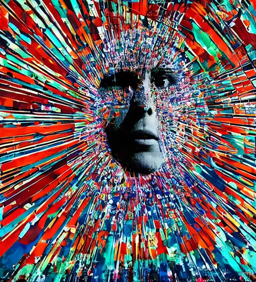 Psychedelic Portrait Explodes Inward Violently #32