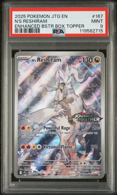 2025 #167 N's Reshiram PSA 9 Jtg
