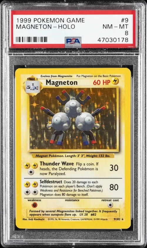 1999 #9 Magneton-Holo PSA 8 Game