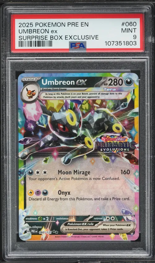 2025 #060 Umbreon EX PSA 9 Pre E