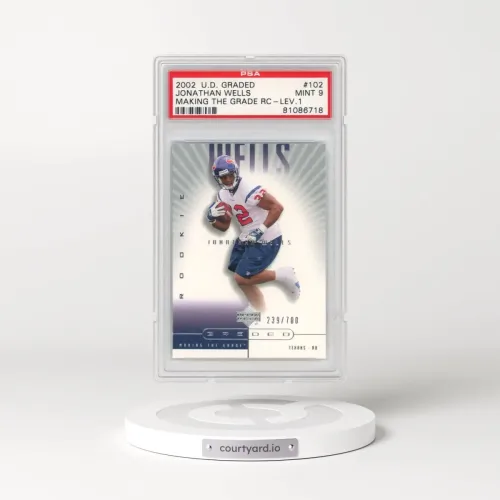 2002 Upper Deck Graded #102 Jonathan Wells - Making the Grade RC-Lev.1 (PSA 9 MINT)