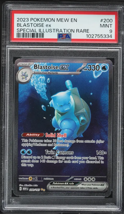 2023 #200 Blastoise EX PSA 9 Mew