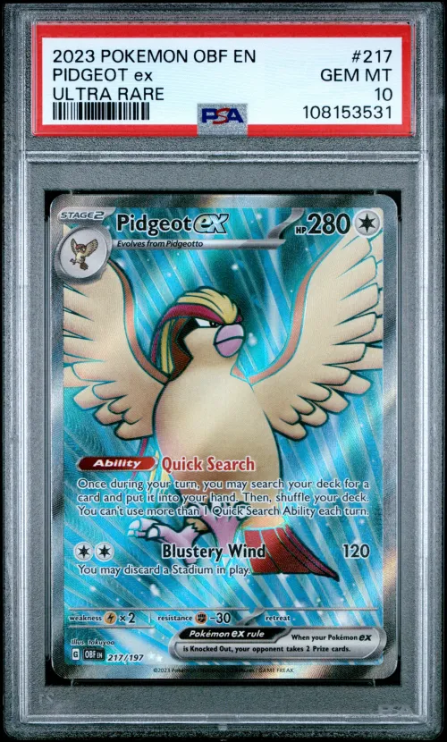 2023 #217 PIDGEOT EX PSA 10 OBF