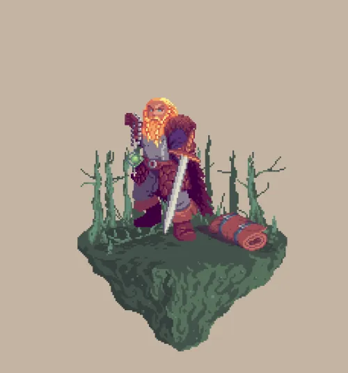 GoldDwarfSanctuaryClericfromTheSwamp+Bedroll #8384