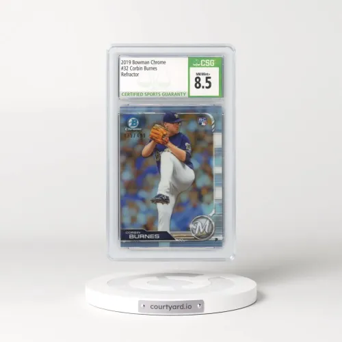 2019 Bowman Chrome #32 Corbin Burnes - Refractor (CSG 8.5 NM-MT+)